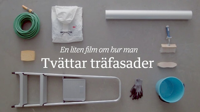 Tvätta träfasad